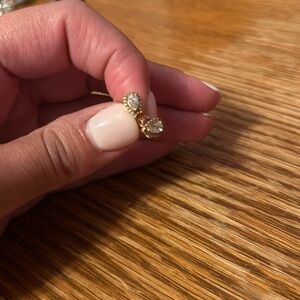 Rose tone pandora earrings